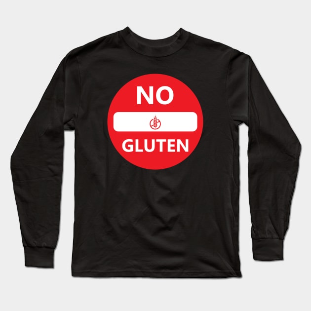 No Entry Gluten Long Sleeve T-Shirt by dkdesigns27